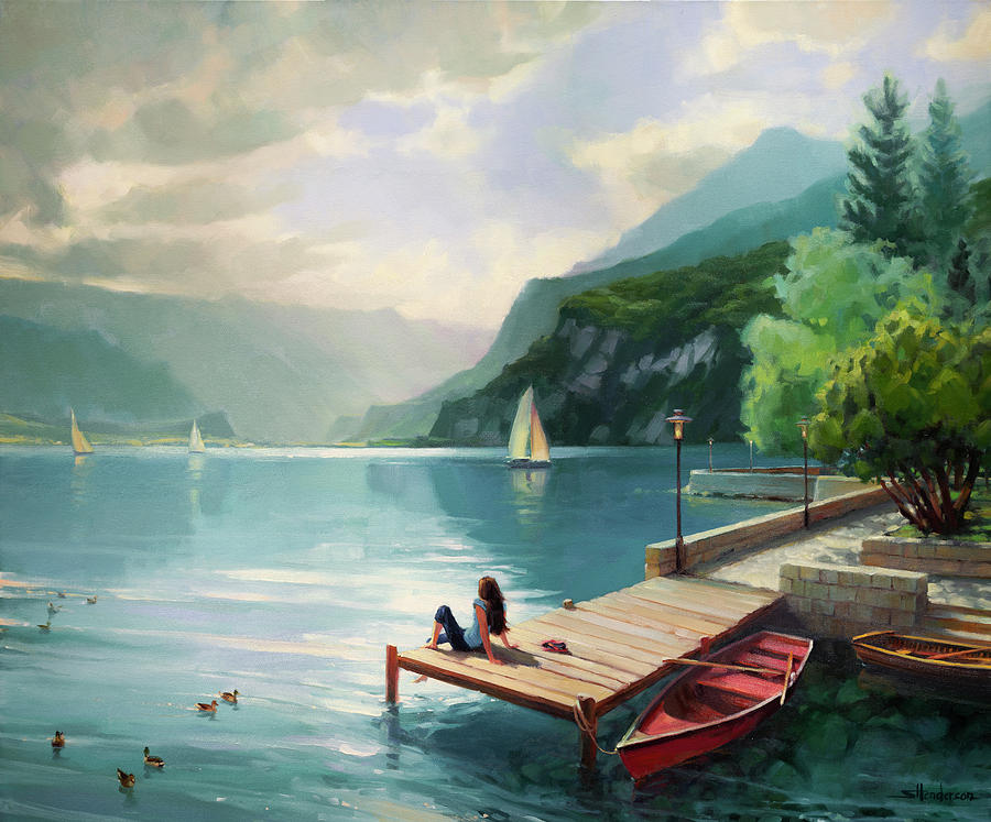 Switzerland Painting - Visions of Switzerland by Steve Henderson