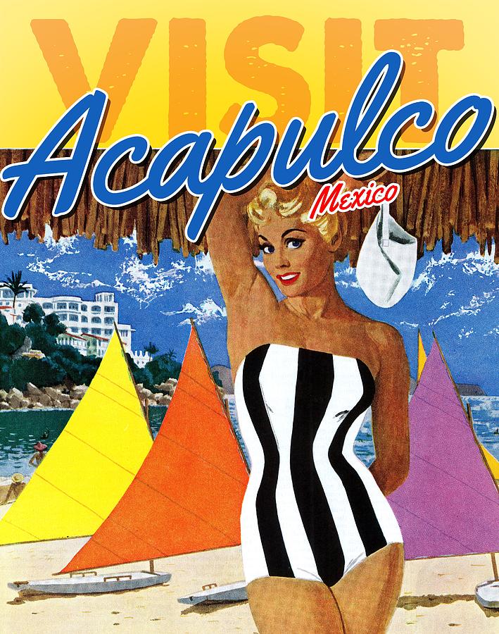 Visit Acapulco Drawing by Unknown