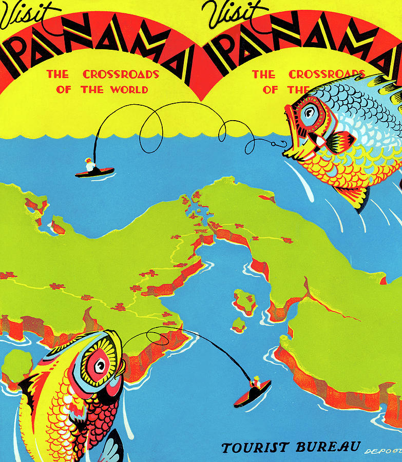 Fish Painting - Visit Panama by Depool