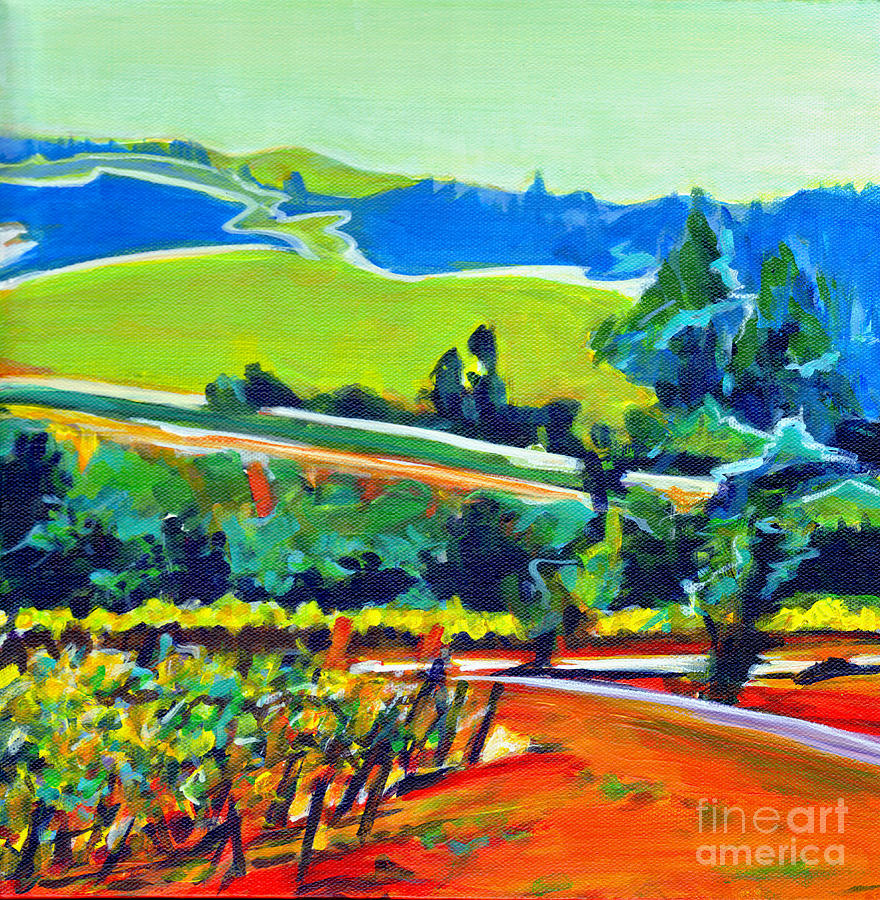 Vistas and Vineyards Painting by Tanya Filichkin