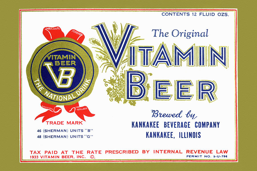 Beer Painting - Vitamin Beer by Unknown