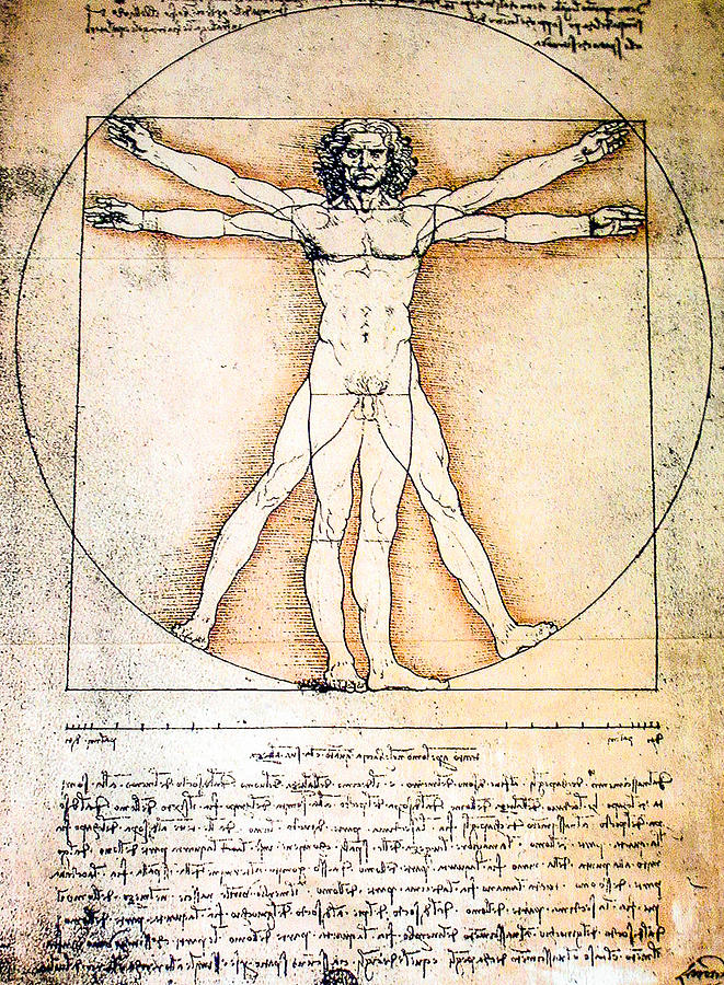 Leonardo Da Vinci Photograph - Vitruvian Man by Tito Slack