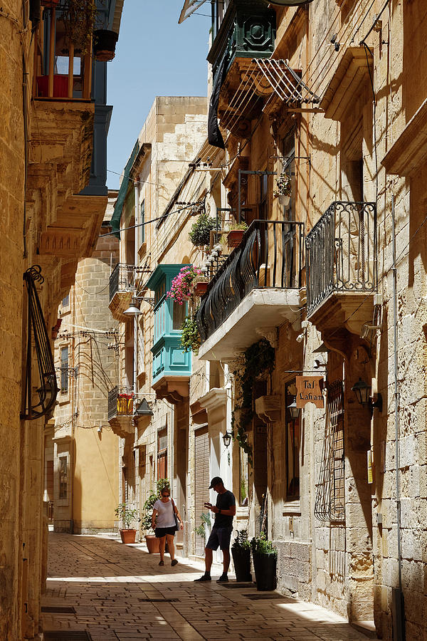 Vittoriosa Malta Street scene Photograph by Sally Weigand