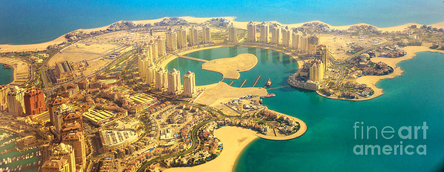 Viva Bahriya Qatar aerial Photograph by Benny Marty