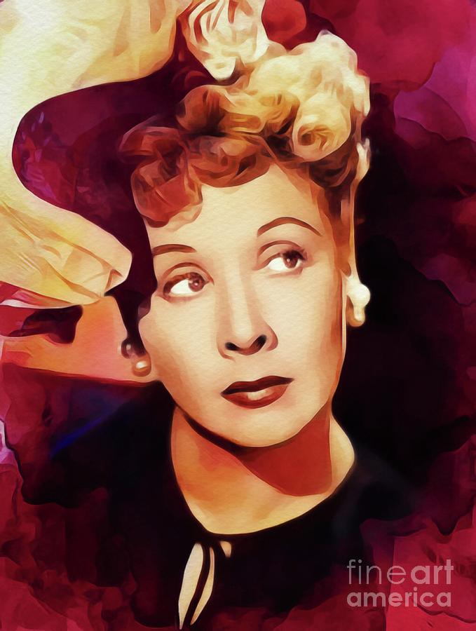 Hollywood Painting - Vivian Vance, Vintage Actress by Esoterica Art Agency
