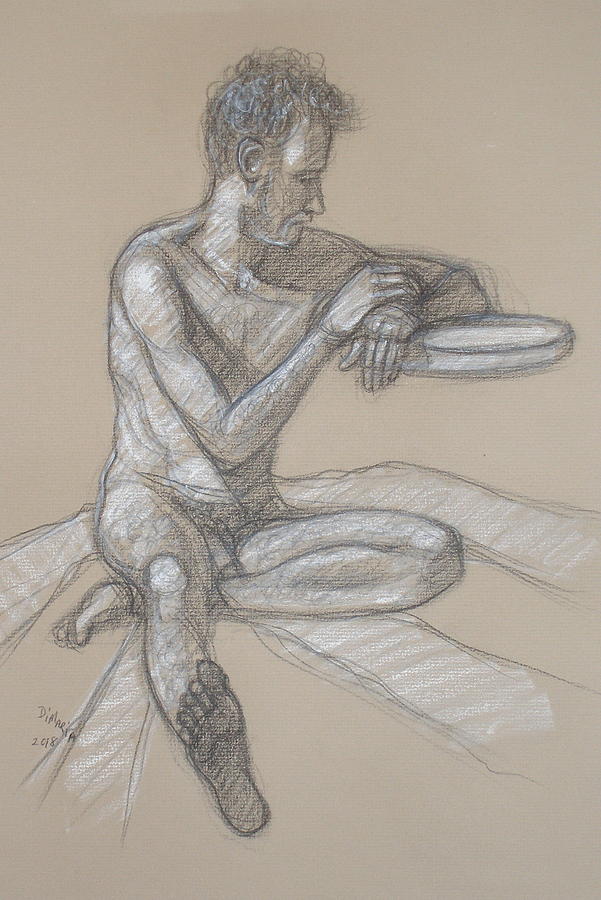 Vlad Seated 3 Drawing by Donelli  DiMaria