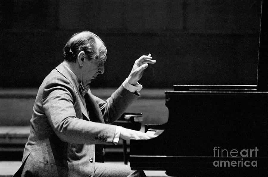Vladimir Horowitz At Piano Practicing Photograph by Bettmann