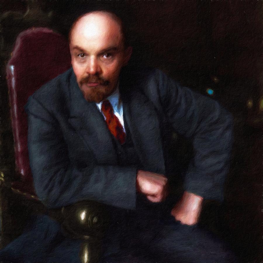 Vladimir Iljich Lenin, portrait Painting by Vincent Monozlay