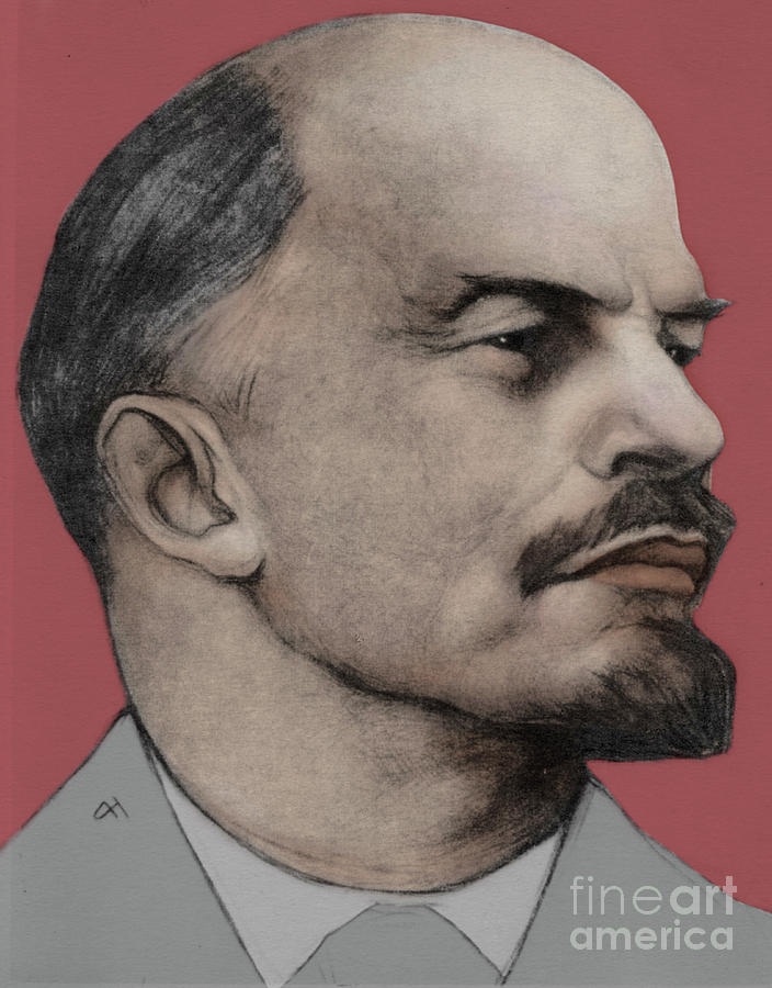 Vladimir Ilich Lenin Drawing by Russian School Fine Art America