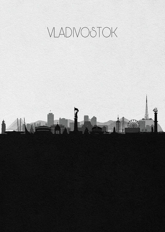 Vladivostok Cityscape Art Digital Art by Inspirowl Design