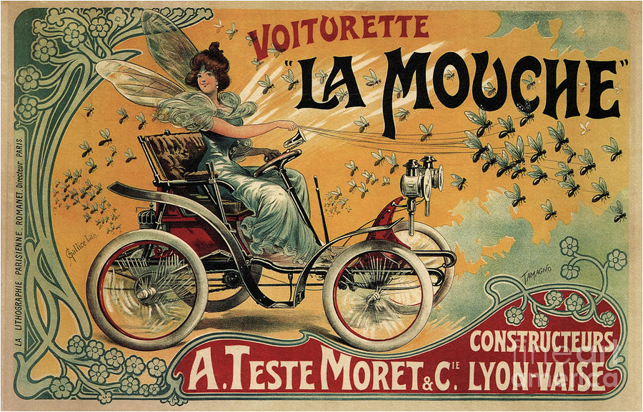 Voiturette La Mouche, 1900 Drawing by Heritage Images