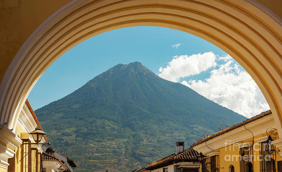 Architecture Photograph - Volcan De Agua Antigua Guatemala by THP Creative