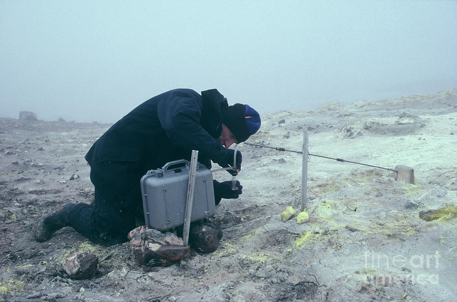 Volcanic Gas Sampling Photograph by British Antarctic Survey/science Photo Library