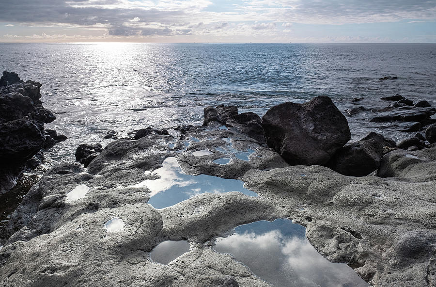 Volcanic Rock Coast Near Puerto Naos, La Palma, Canary Islands, Spain, Europe Photograph by Sonia Aumiller
