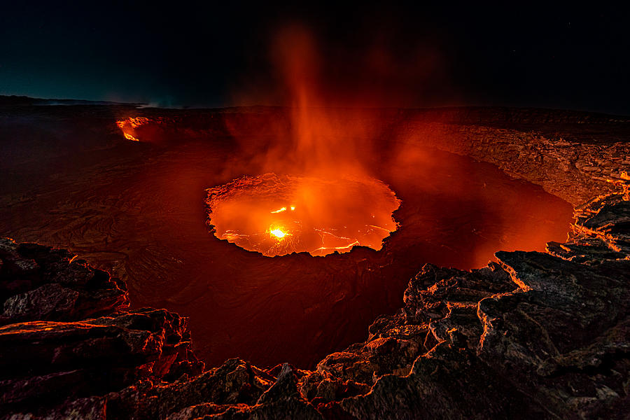 Volcano Erta Ale Ethiopia Photograph by Andreas Woernle - Pixels