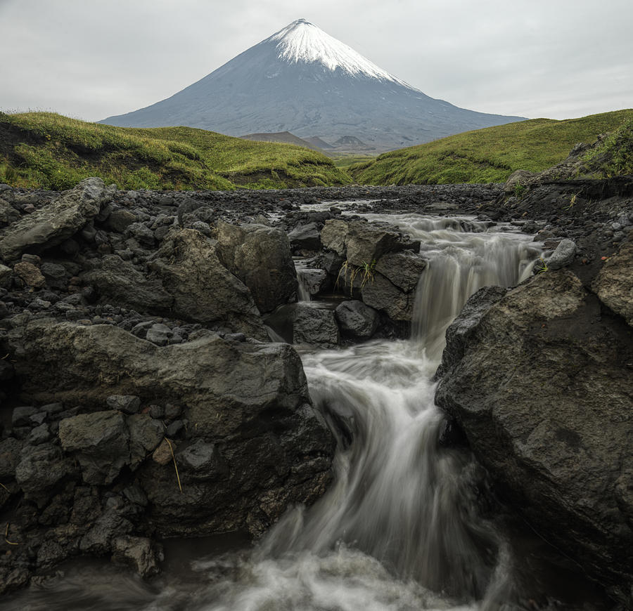 Volcano Waterfall Photograph by Ivan A. Godovikov