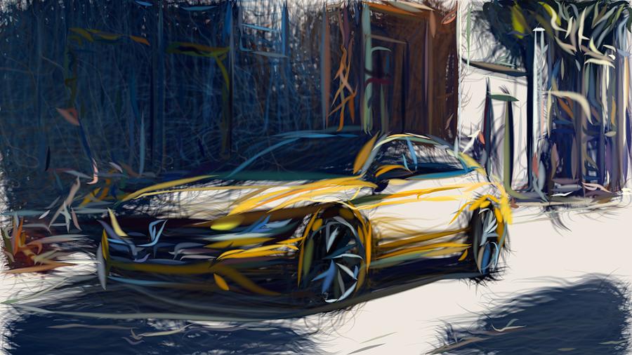 Volkswagen Arteon Drawing Digital Art by CarsToon Concept