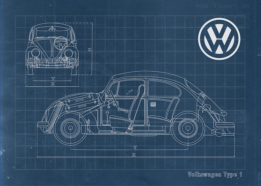 Volkswagen Beetle Drawing by Paul Solis Fine Art America