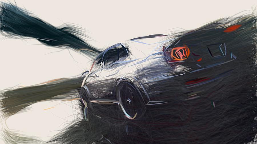 Volkswagen Passat R GT Draw Digital Art by CarsToon Concept