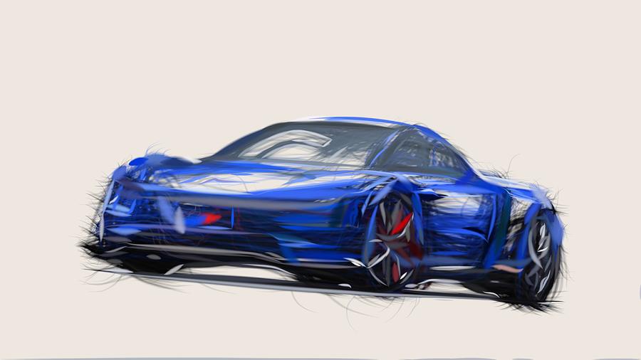 Volkswagen XL Sport Drawing Digital Art by CarsToon Concept