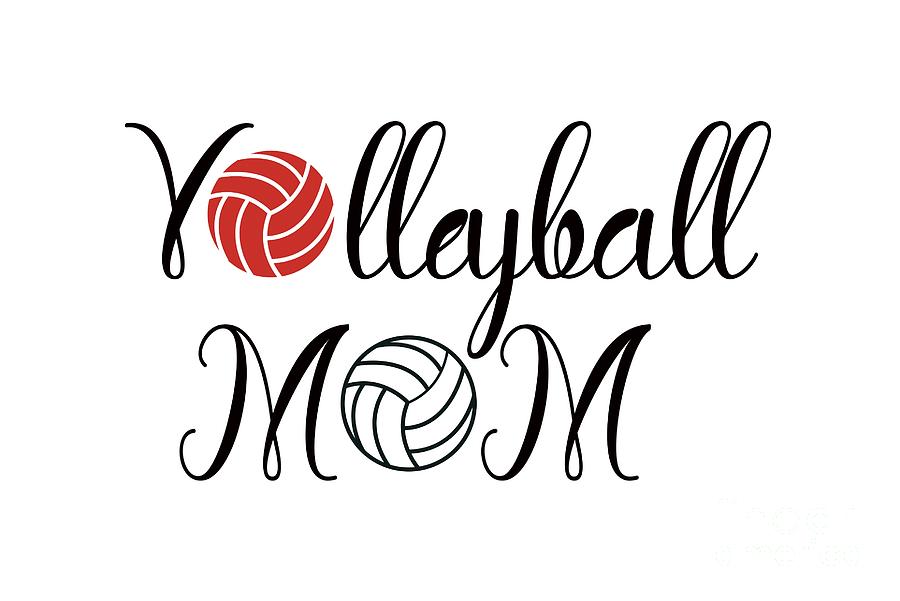 Volleyball Mom Canvas,Volleyball Mom Shirt,Volleyball Mama,Game Day Shirt,High School Volleyball, Digital Art by David Millenheft