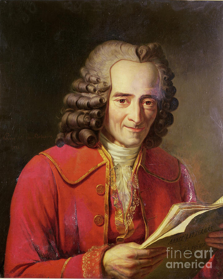 Voltaire Painting by Jacques Augustin Catherine Pajou - Fine Art America