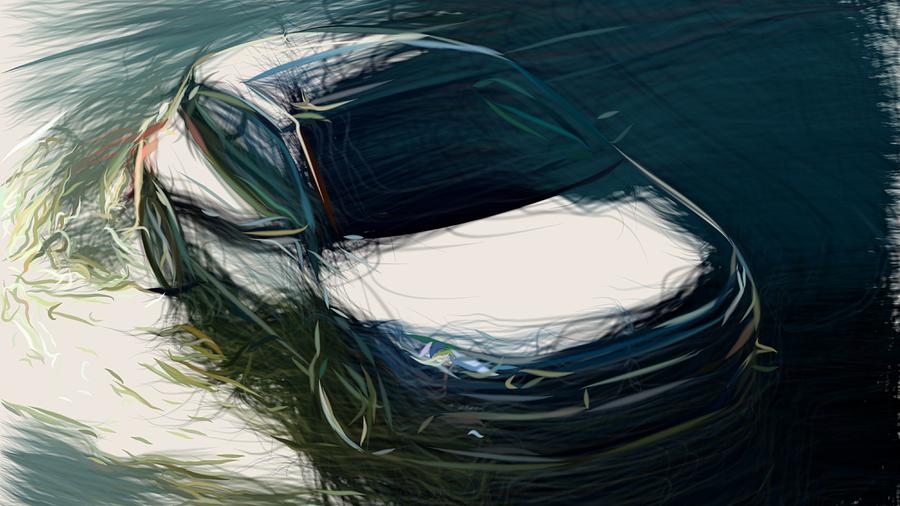 Volvo C30 Draw Digital Art by CarsToon Concept