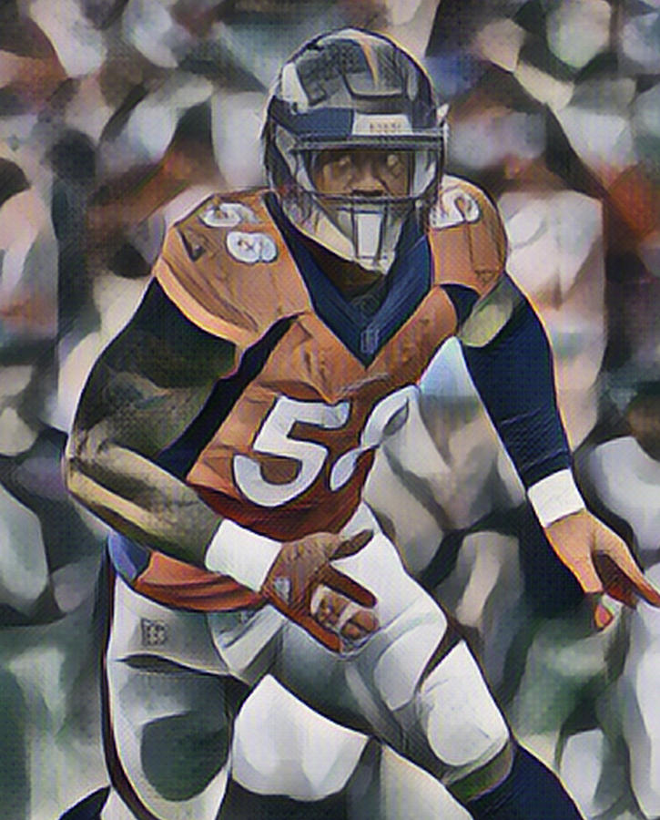 Von Miller Denver Broncos Pixel Art 2 Poster by Joe Hamilton - Fine Art  America