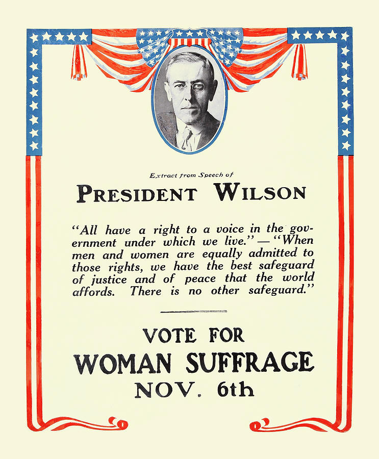 Vote for Women Suffrage Nov. 6th Painting by Unknown