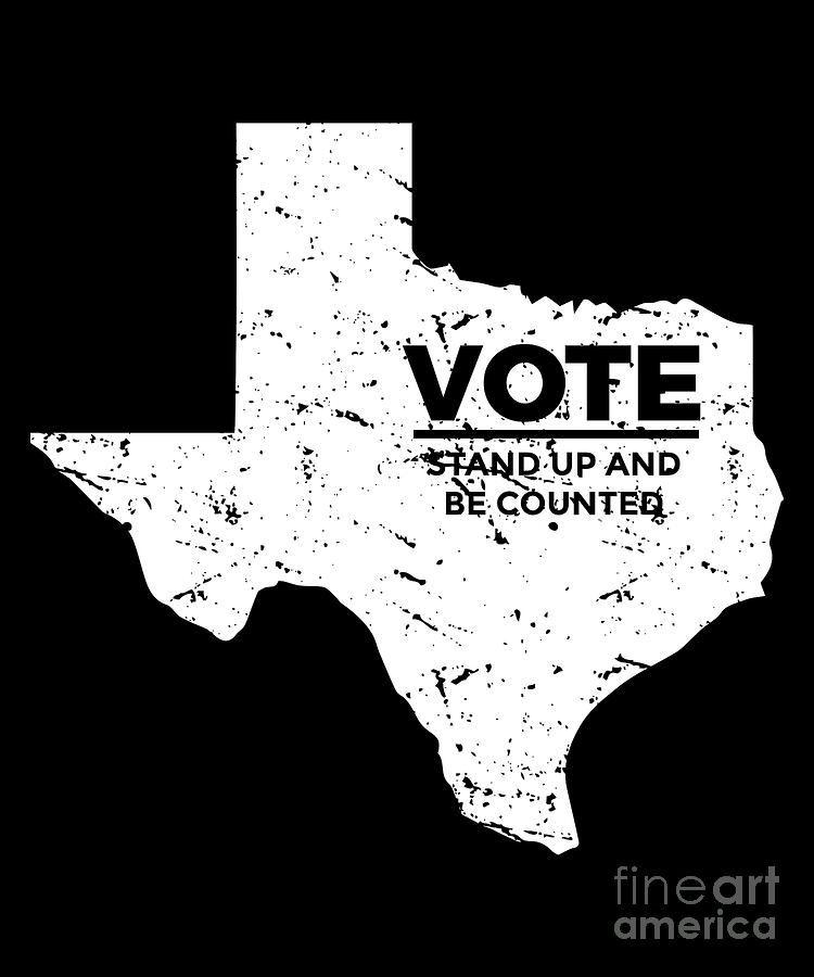 Vote Texas Local TX State Elections Participation Gift Digital Art by Martin Hicks