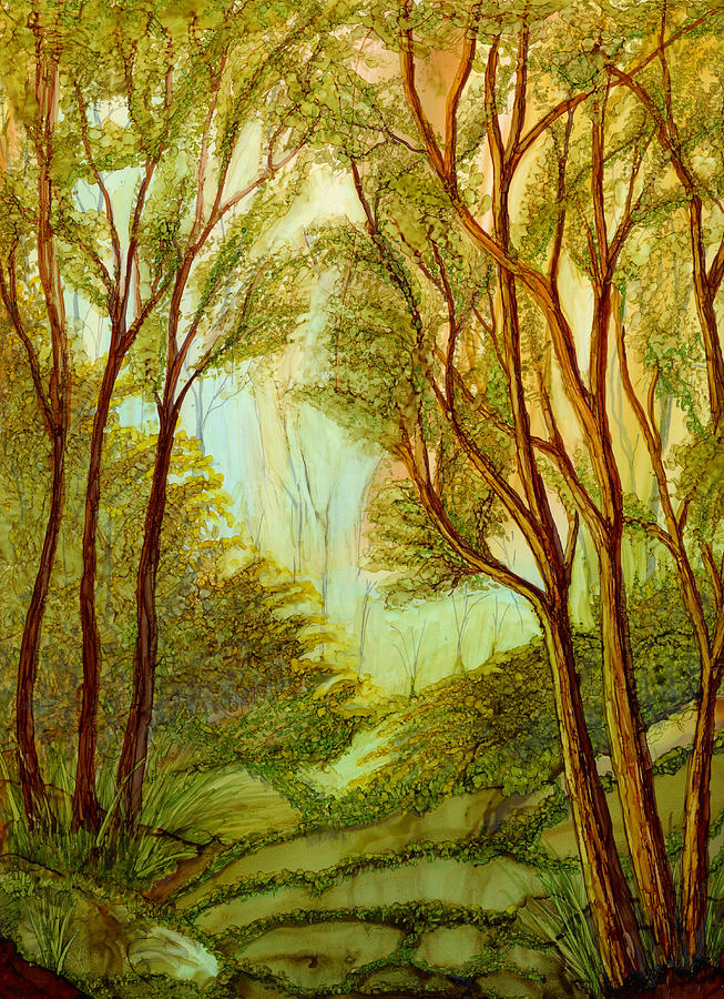 Tree Painting - Vrenis landscape by Marcella Chapman
