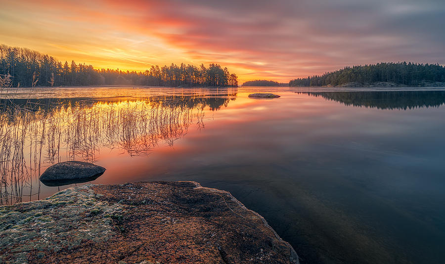 Vättern Lake ,before Sunrise , Sweden. Photograph by Anton Calpagiu ...