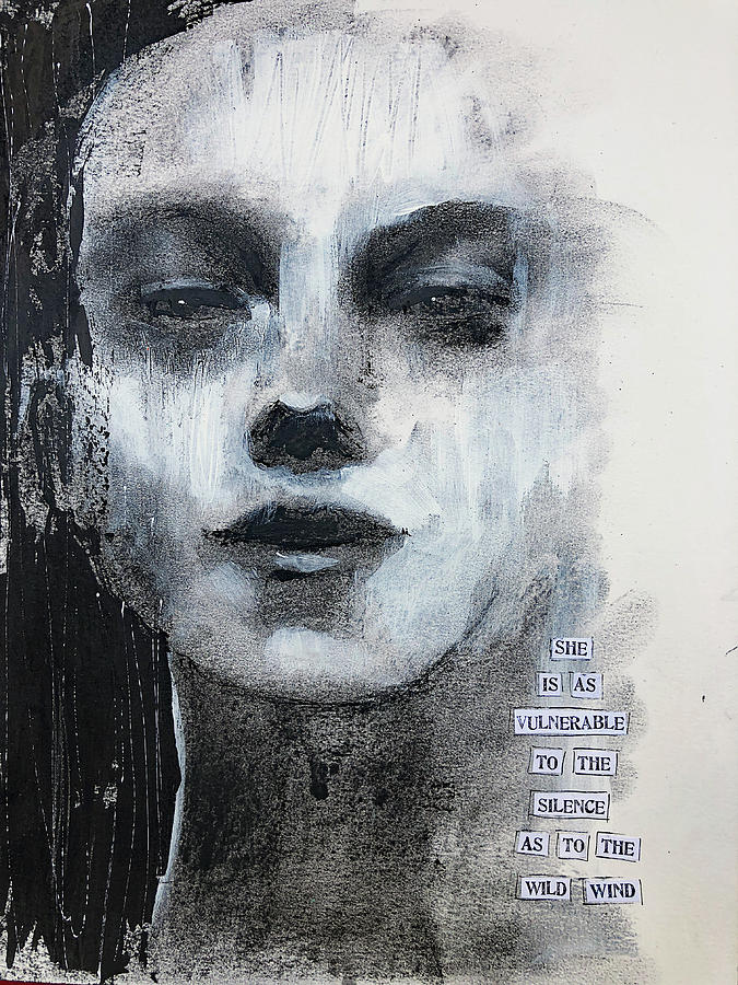Inspirational Mixed Media - Vulnerable by Lynn Colwell