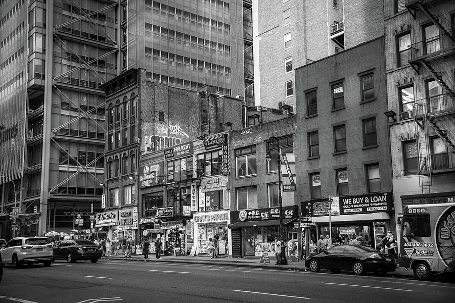 W 41st Street In Black and White Photograph by Greg and Chrystal Mimbs