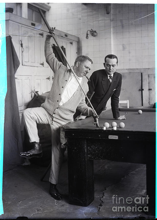 W. C. Fields Gets Billiard Lesson Photograph by Bettmann