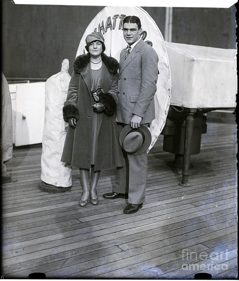 W.a. Stribling And Wife On Ship Photograph by Bettmann