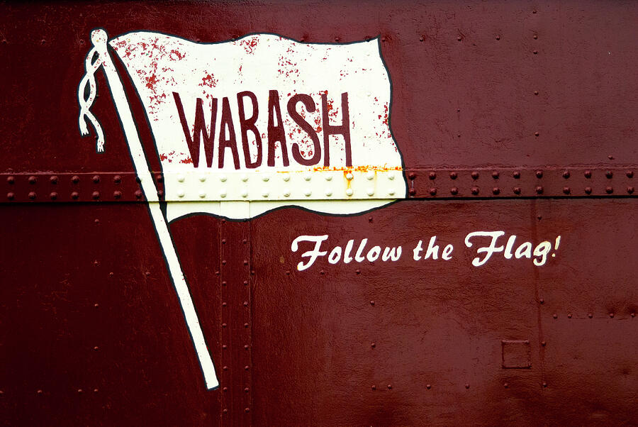 Wabash Logo Caboose sign Photograph by Paul W Faust - Impressions of Light