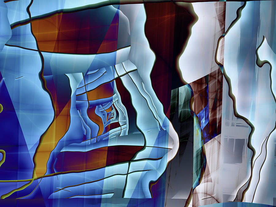 Abstract Digital Art - Wabi Sabi Heart by Fractalicious