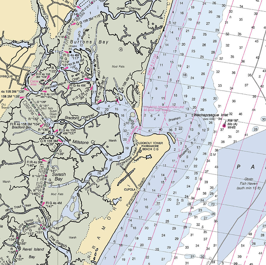 wachapreague-inlet-virginia-nautical-chart-mixed-media-by-sea-koast