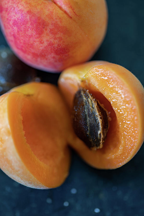 Wachauer Marillen wachau Apricots, Whole And Halved Photograph by Eising Studio