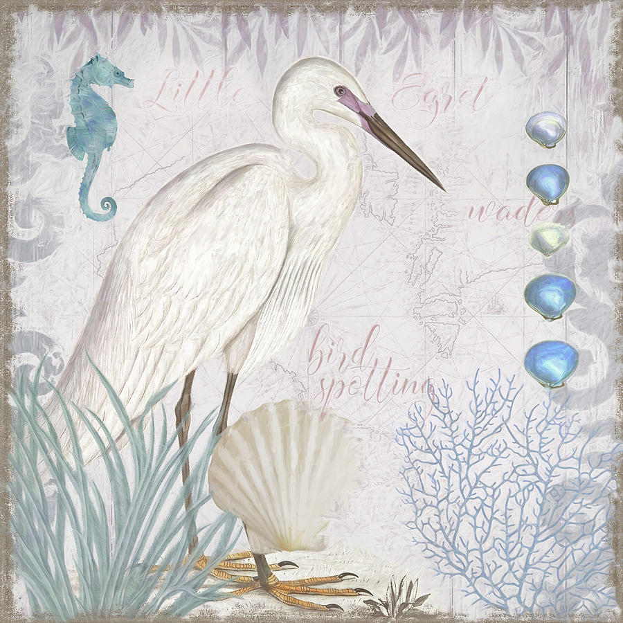 Seahorse Photograph - Waders II Little Egret by Cora Niele