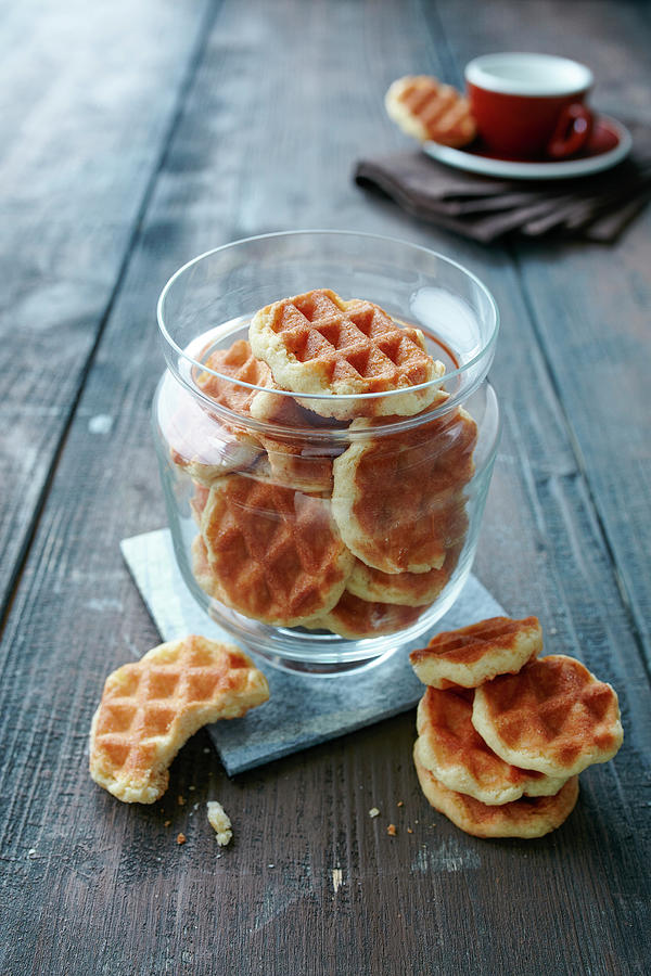 Waffle Bites In A Jar Photograph by Rafael Pranschke