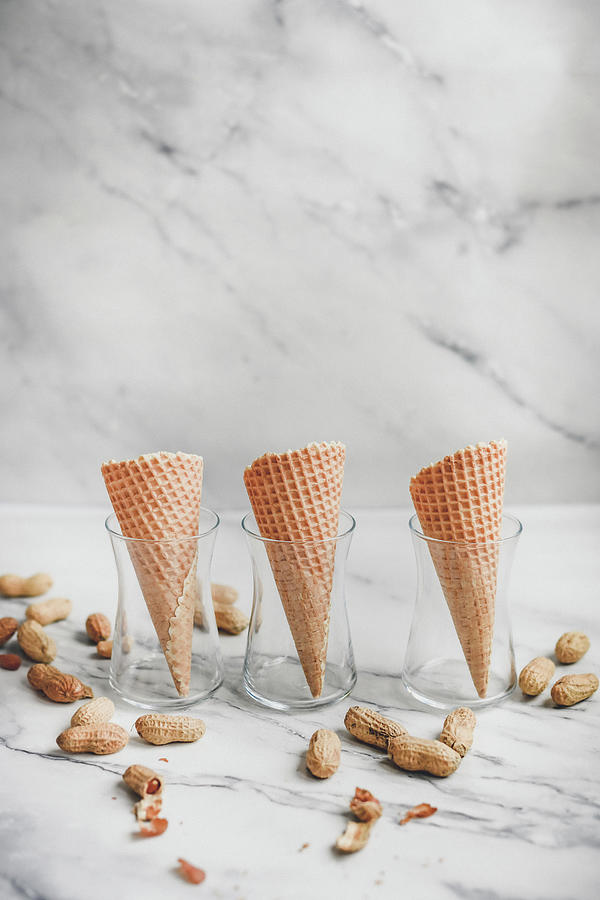 Waffle Cones And Peanuts Photograph by Törtchenrausch