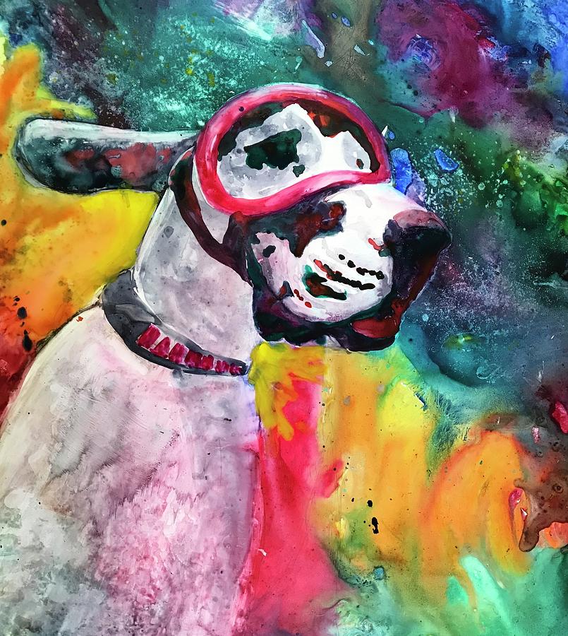 Waffles the Space Dog Painting by Marilyn Jacobson