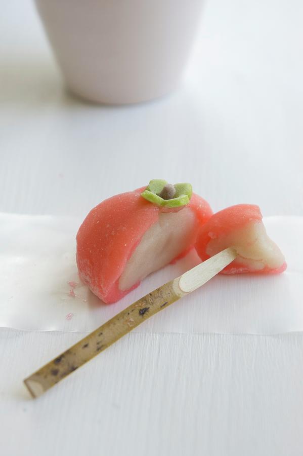 Wagashi Persimmon japanese Sweet Photograph by Martina Schindler