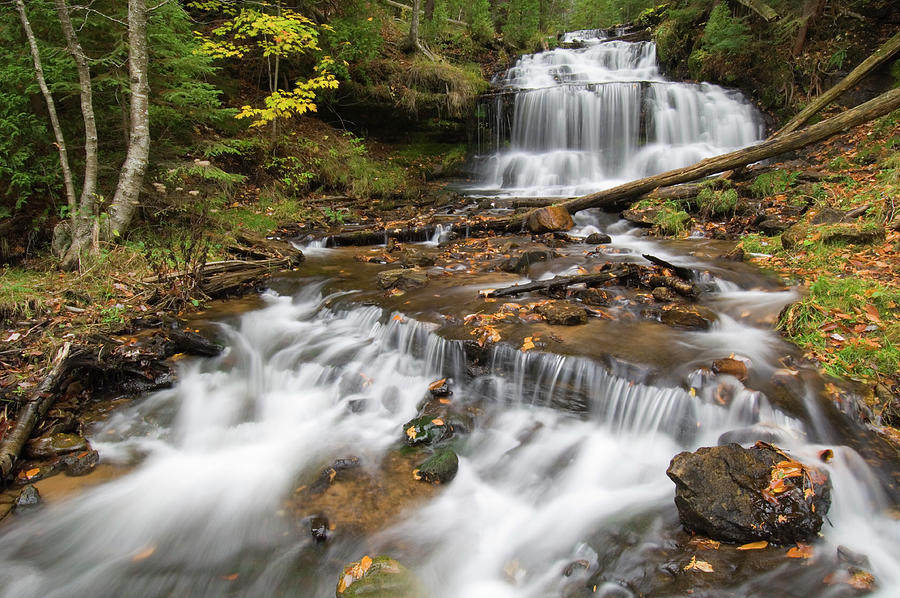 Wagner Falls Upper Peninsula Michigan Photograph by Nhpa - Fine Art America