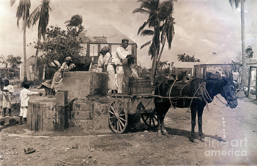 Wagon At A Well In St. Croix Photograph by Bettmann - Fine Art America