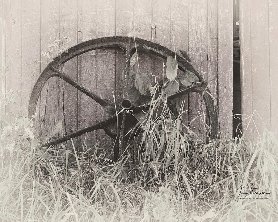 Farm Life Photograph - Wagon Wheel by Jim Thompson Farm Life Photograph - Wagon Wheel by Jim Thompson