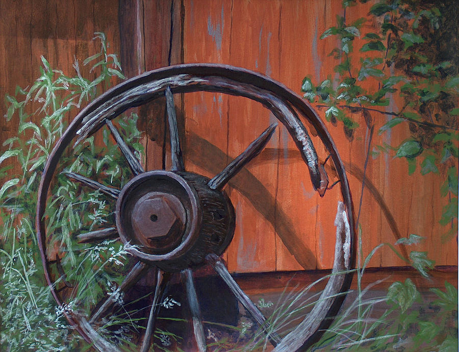 Wagon Wheel Painting - Wagon Wheel by Rusty Frentner
