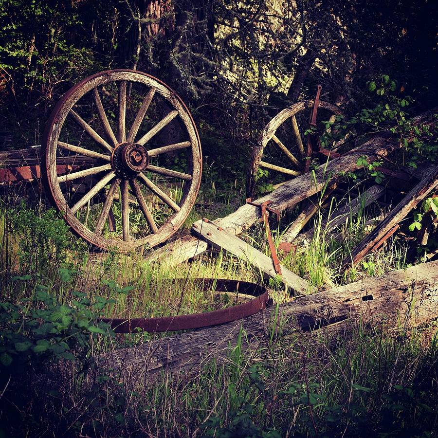 Wagon Wheel Photograph - Wagon Wheels by Lance Kuehne